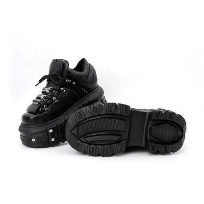 Women's Punk Gothic Lace-Up Platform Ankle Boots by HitMyNeed