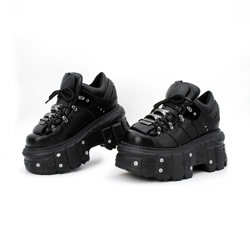 Women's Punk Gothic Lace-Up Platform Ankle Boots by HitMyNeed