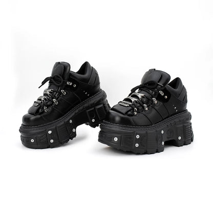 Women's Punk Gothic Lace-Up Platform Ankle Boots by HitMyNeed