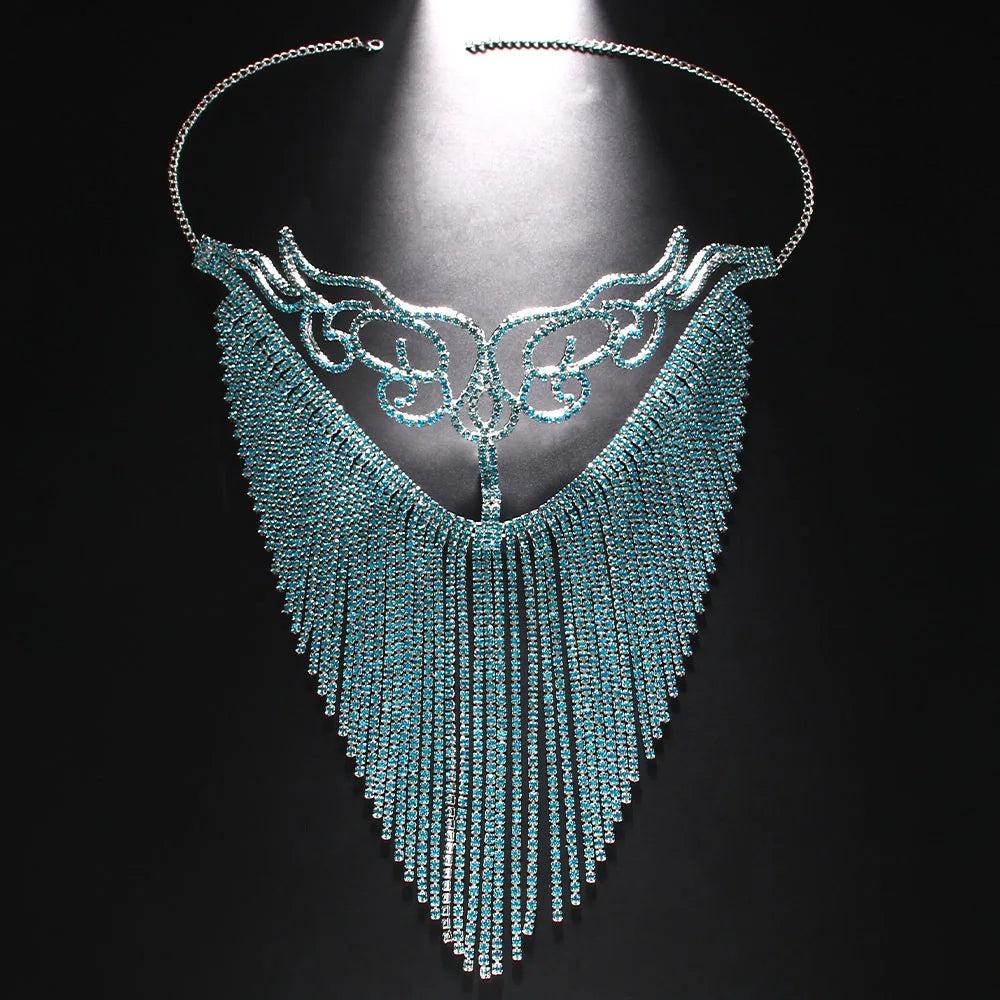 Women's Rhinestone Face Tassel Masquerade Mask by HitMyNeed
