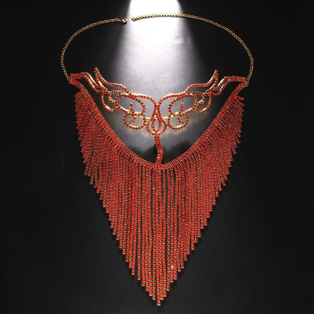 Women's Rhinestone Face Tassel Masquerade Mask by HitMyNeed