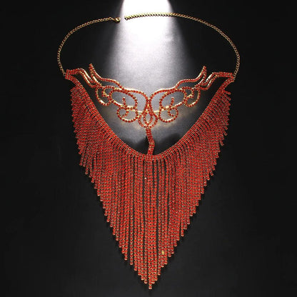 Women's Rhinestone Face Tassel Masquerade Mask by HitMyNeed