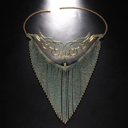 Women's Rhinestone Face Tassel Masquerade Mask by HitMyNeed