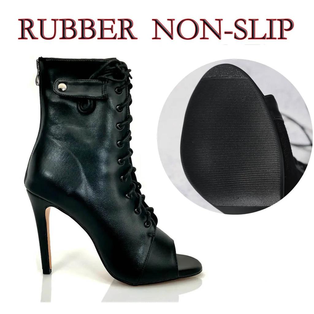 Women's Stiletto Party Boots for Latin Dance wx02f-11cm 37.0 by HitMyNeed