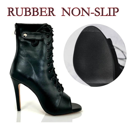 Women's Stiletto Party Boots for Latin Dance wx02f-11cm 37.0 by HitMyNeed