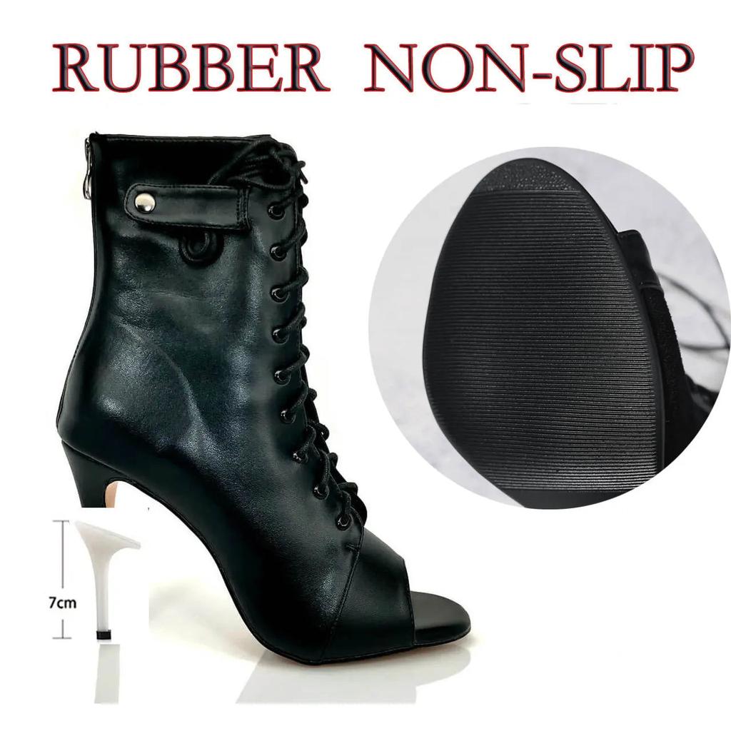 Women's Stiletto Party Boots for Latin Dance wx02f-7cm 35.0 by HitMyNeed