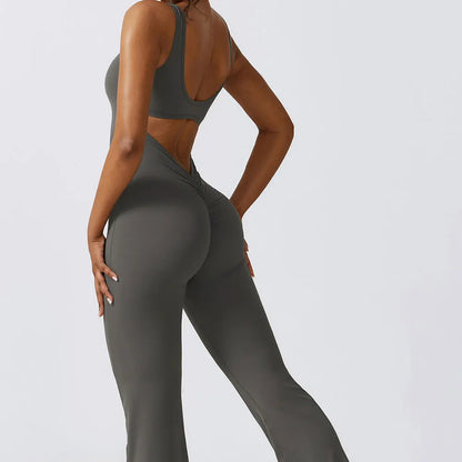 Women's Stretch Yoga Jumpsuit Push Up Gym Bodysuit by HitMyNeed