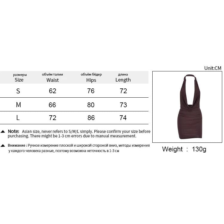 Women's Summer V-Neck Backless Halter Mini Dress by HitMyNeed