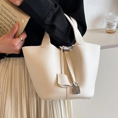 Women's Synthetic Leather Bucket Bag by HitMyNeed