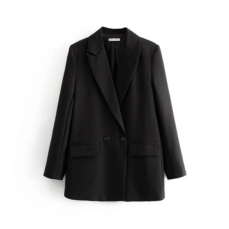 Women's Tailored Blazer for Office & Everyday Wear black l by HitMyNeed