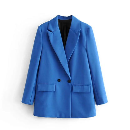 Women's Tailored Blazer for Office & Everyday Wear blue s by HitMyNeed