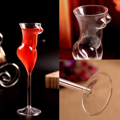 Women's Torso Wine Glass High Borosilicate 23.5cm by HitMyNeed
