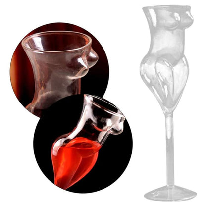 Women's Torso Wine Glass High Borosilicate 23.5cm by HitMyNeed