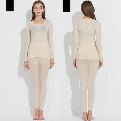 Women's Traceless Thermal Underwear Set beige by HitMyNeed
