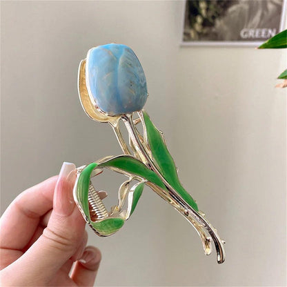 Women's Tulip Hair Claw Clip - Alloy, 11.5 cm b by HitMyNeed