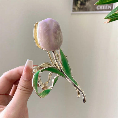Women's Tulip Hair Claw Clip - Alloy, 11.5 cm c by HitMyNeed