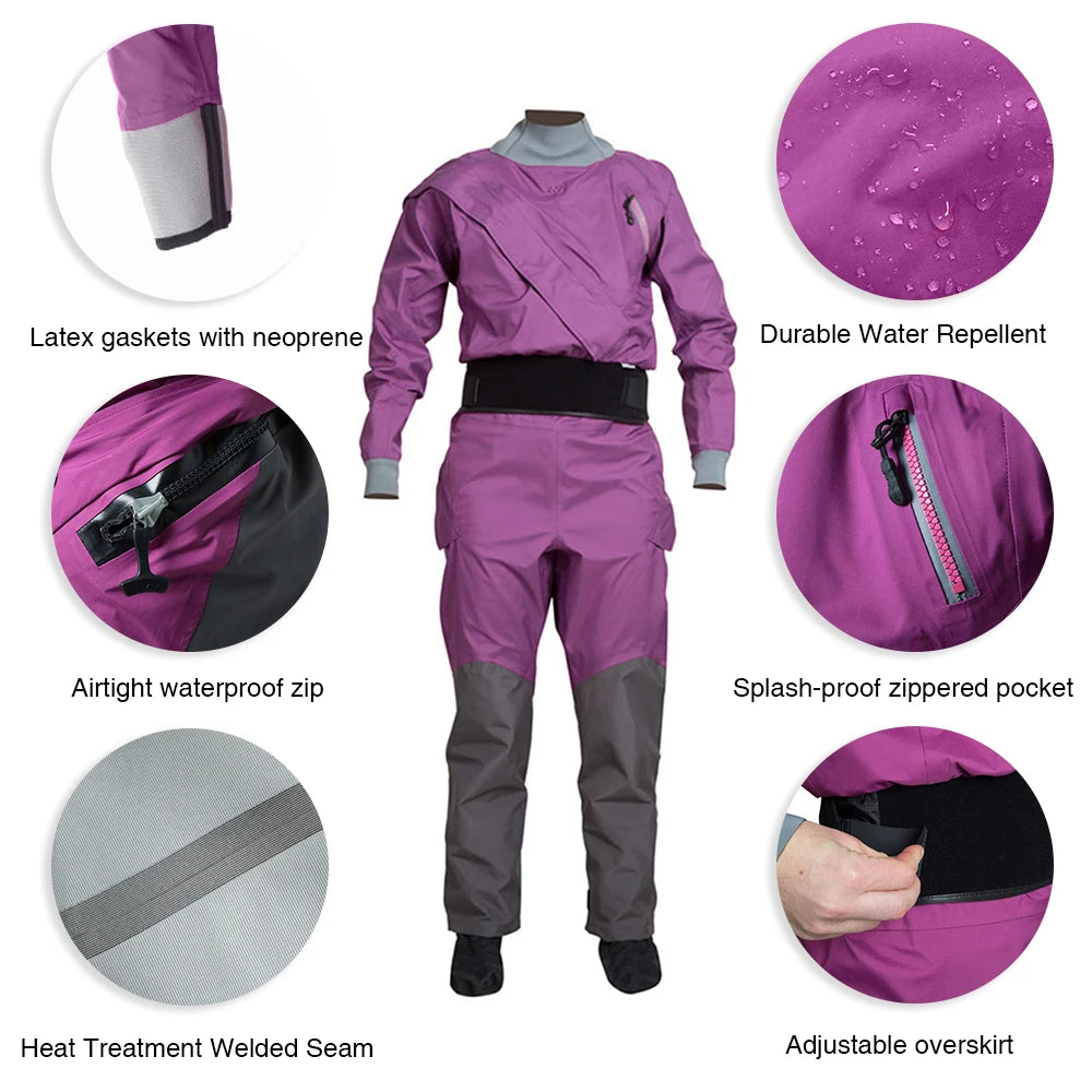 Women's Waterproof Breathable Kayaking Drysuit by HitMyNeed