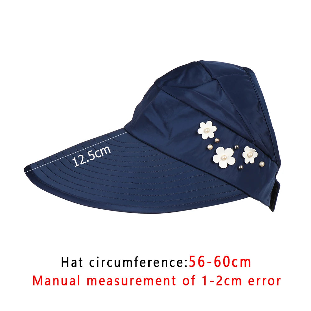 Women's Wide Brim Foldable Sun Hat UV Protection by HitMyNeed