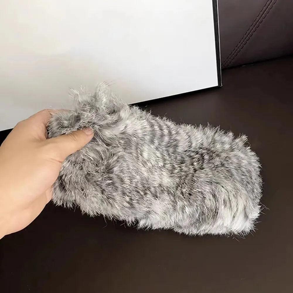 Women's Winter Wide Rabbit Fur Headband by HitMyNeed