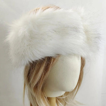 Women's Winter Wide Rabbit Fur Headband by HitMyNeed