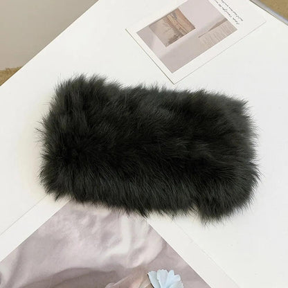 Women's Winter Wide Rabbit Fur Headband by HitMyNeed