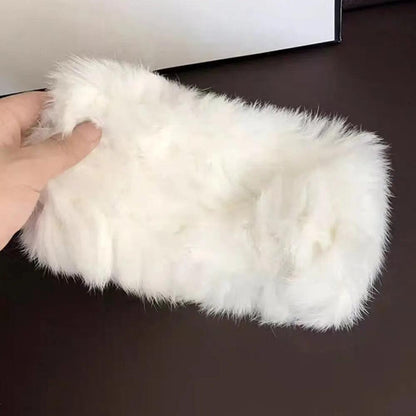 Women's Winter Wide Rabbit Fur Headband mz369-wh by HitMyNeed