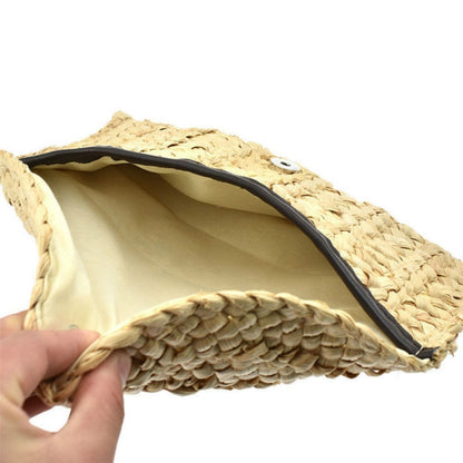 Women's Woven Straw Clutch Bag by HitMyNeed