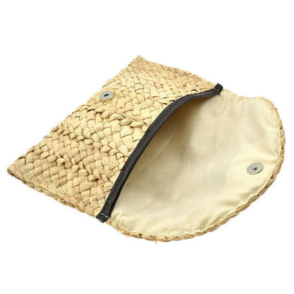 Women's Woven Straw Clutch Bag by HitMyNeed