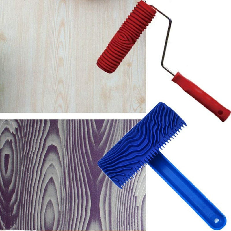 Wood Grain Painting Roller and Stamper Set (2 pcs) by HitMyNeed