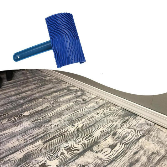Wood Grain Rubber Paint Roller with Handle by HitMyNeed