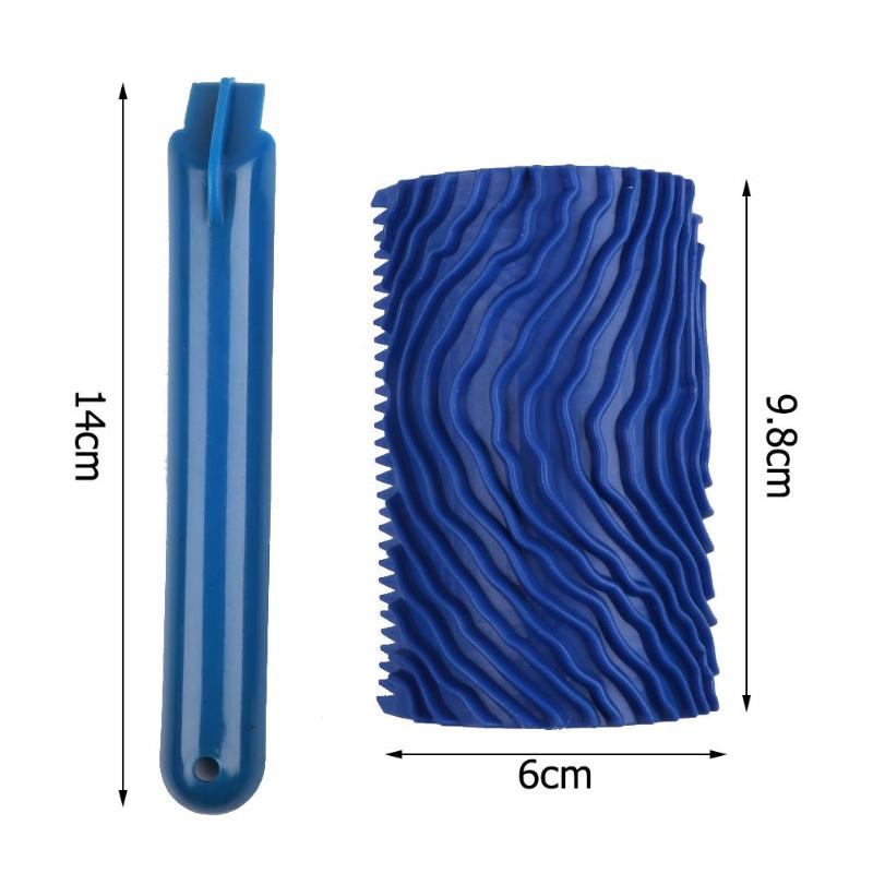 Wood Grain Rubber Paint Roller with Handle by HitMyNeed
