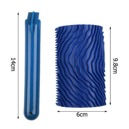 Wood Grain Rubber Paint Roller with Handle by HitMyNeed