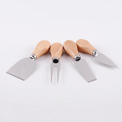 Wood Handle Cheese Knife Set, 4 Piece by HitMyNeed