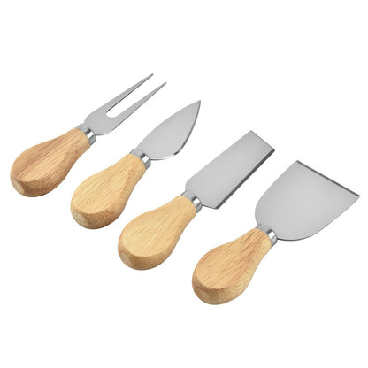 Wood Handle Cheese Knife Set, 4 Piece by HitMyNeed
