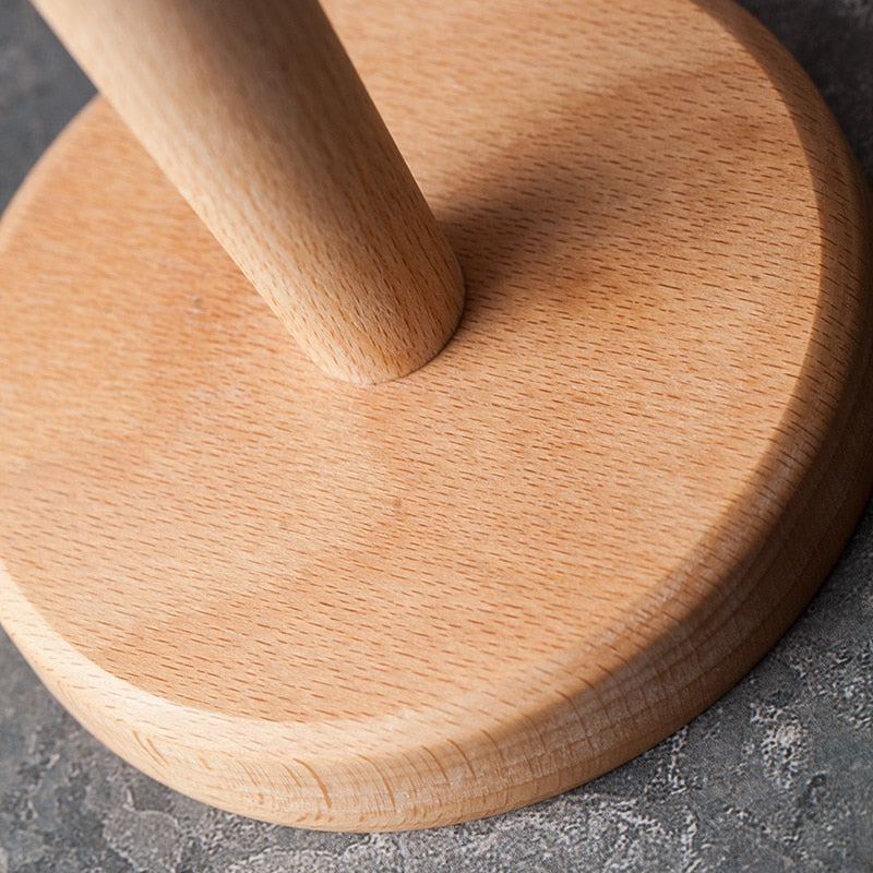 Wood Kitchen Towel Holder with Non-Slip Base by HitMyNeed