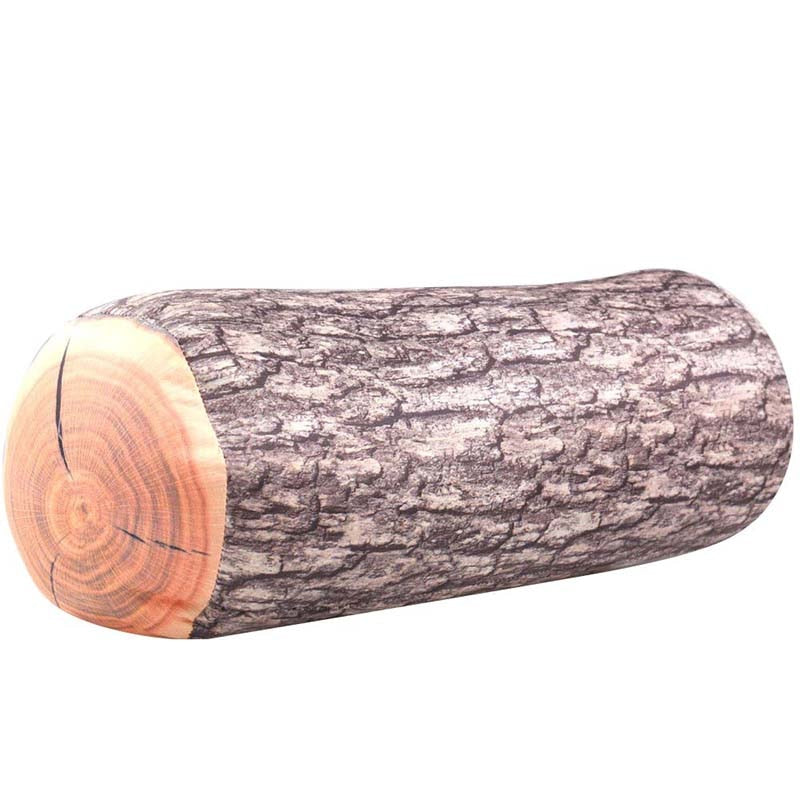 Wood Log Pillow Cushion with Realistic Print by HitMyNeed