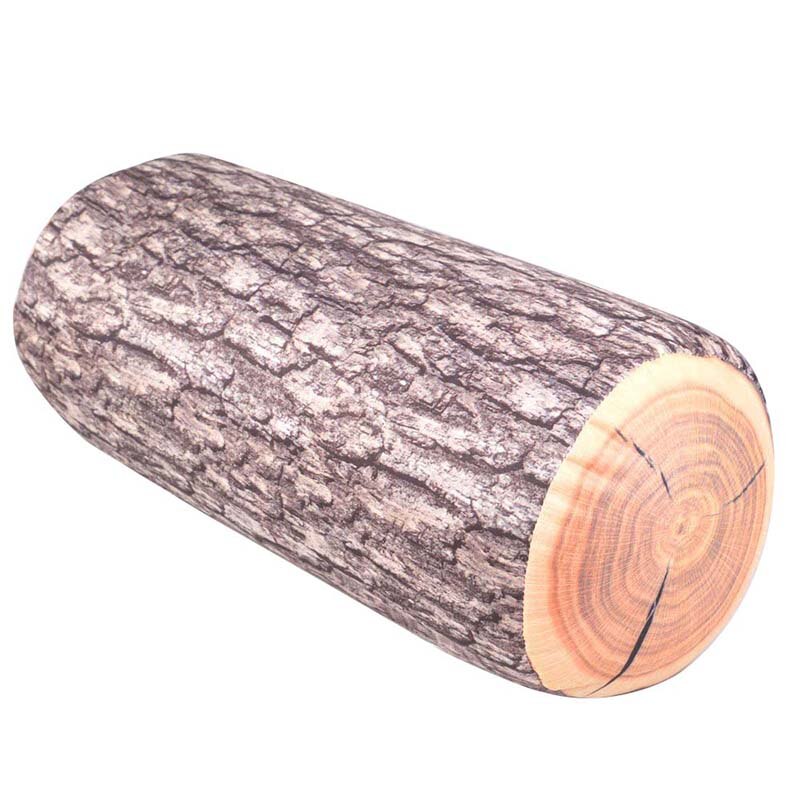 Wood Log Pillow Cushion with Realistic Print by HitMyNeed