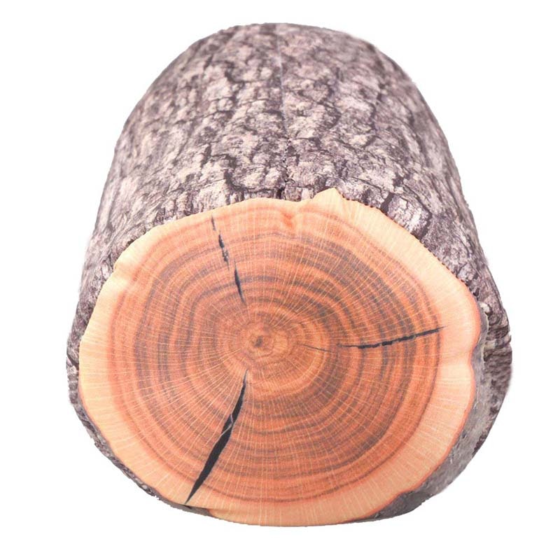 Wood Log Pillow Cushion with Realistic Print by HitMyNeed