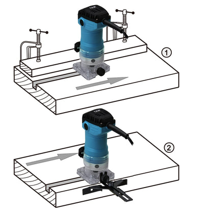 Wood Router 220V 32000RPM with Guides, 1/4" Collet by HitMyNeed