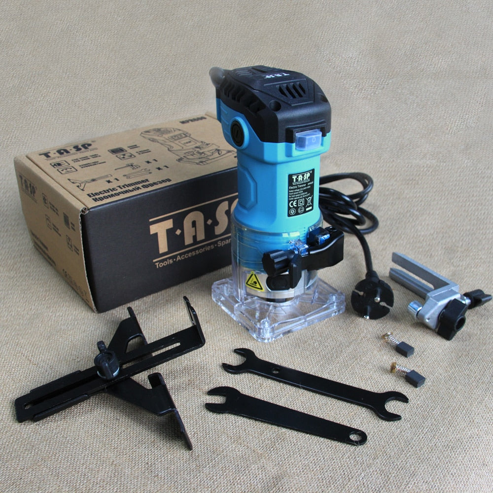Wood Router 220V 32000RPM with Guides, 1/4" Collet by HitMyNeed