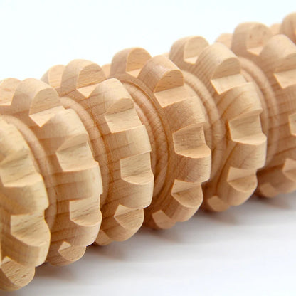 Wood Therapy Roller Gear Stick Body Massage Tool by HitMyNeed