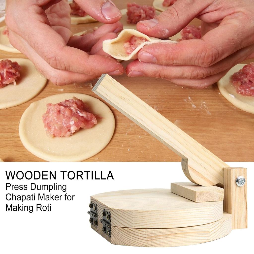 Wood Tortilla Press for Tortillas, Roti & Dumplings by HitMyNeed