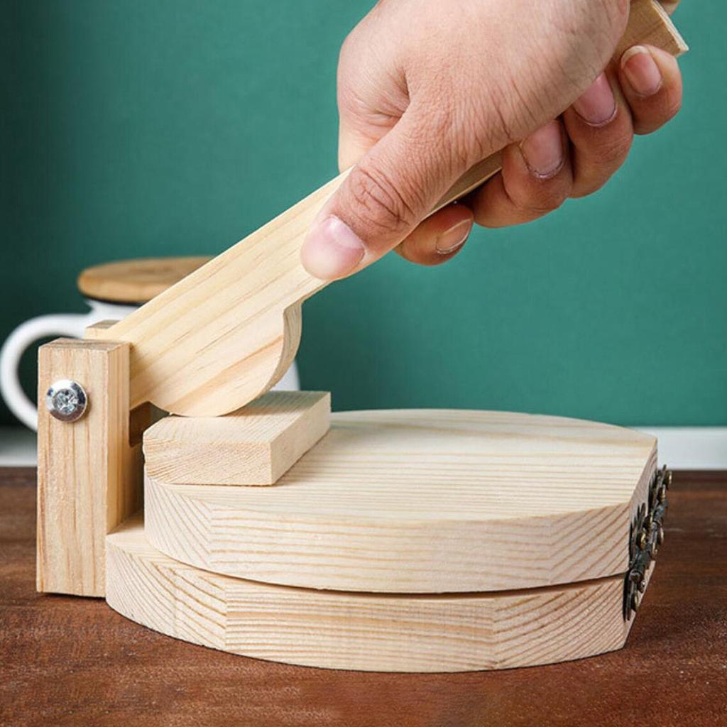 Wood Tortilla Press for Tortillas, Roti & Dumplings by HitMyNeed