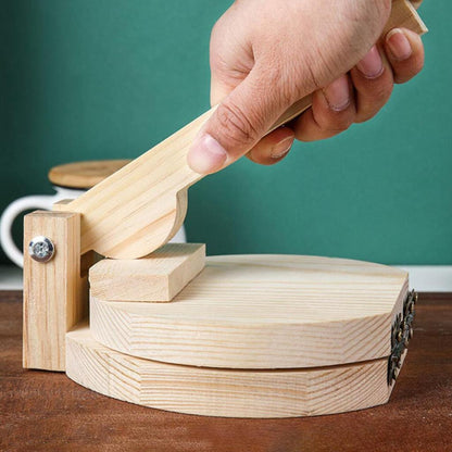 Wood Tortilla Press for Tortillas, Roti & Dumplings by HitMyNeed