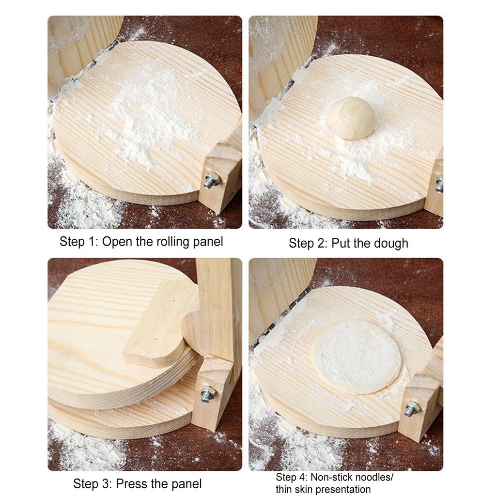 Wood Tortilla Press for Tortillas, Roti & Dumplings by HitMyNeed