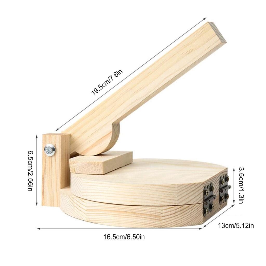 Wood Tortilla Press for Tortillas, Roti & Dumplings by HitMyNeed