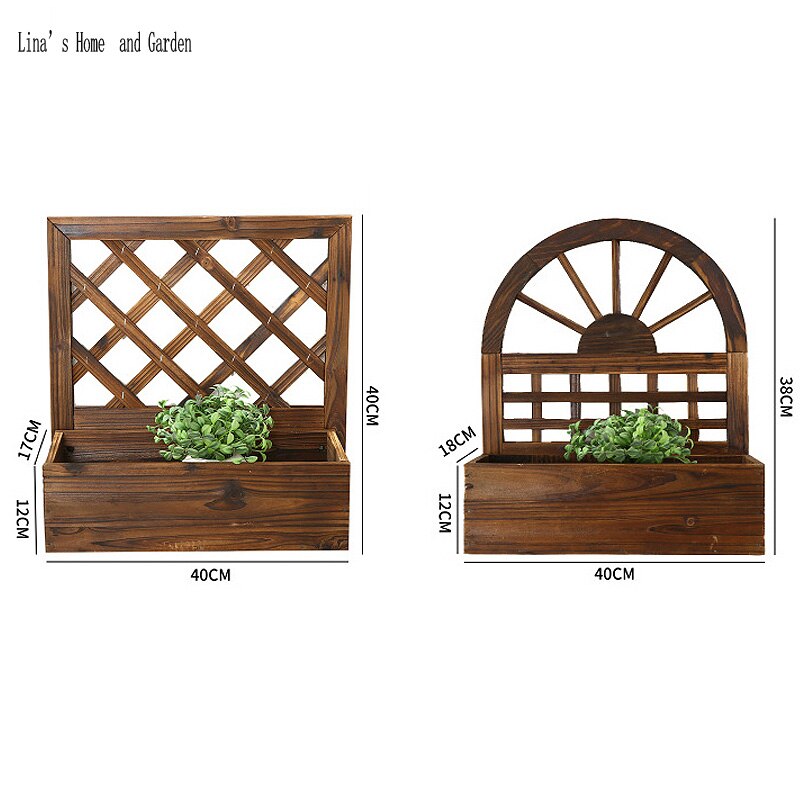 Wood Wall Planter Set (2 pcs) for Indoor & Outdoor by HitMyNeed