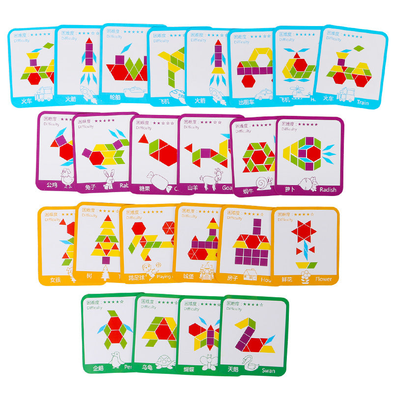 Wooden 155-Piece Educational Puzzle Set for Kids by HitMyNeed