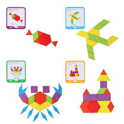 Wooden 155-Piece Educational Puzzle Set for Kids by HitMyNeed