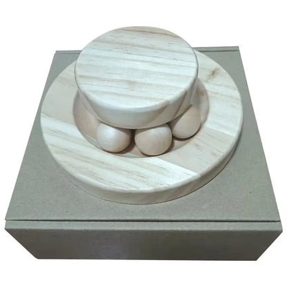 Wooden 2/3 Level Cat Toy Tower with Track Balls by HitMyNeed